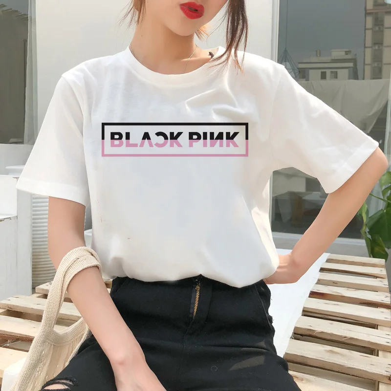 4029 Blackpink Kill This Love Футболка Harajuku LISA JISOO JENNIE ROSE 90s мультяшная футболка женская модная футболка женская футболка Ullzang - Цвет: 4029