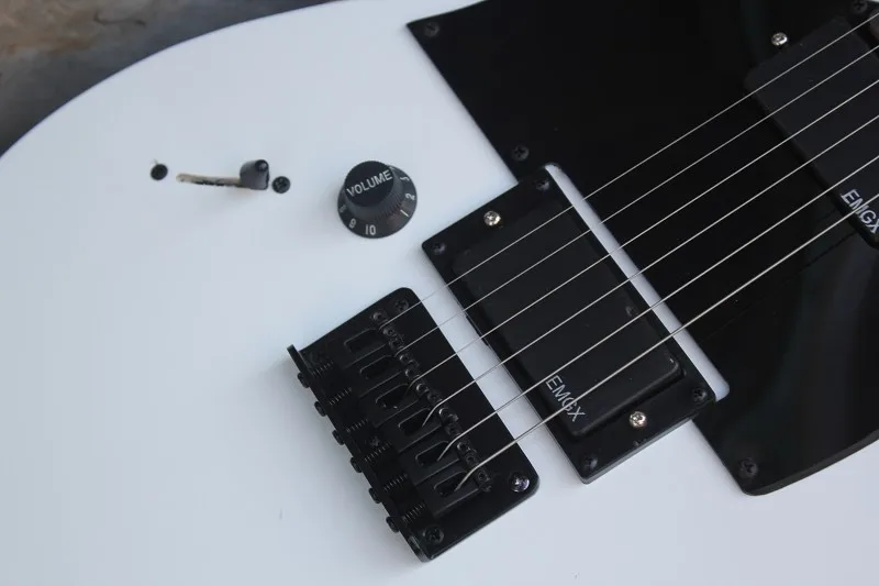 Гитары Заводская Одежда высшего качества Telecaster Подпись ЭМГ пикап белый левой