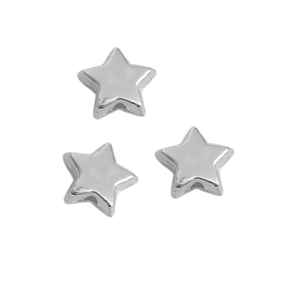 DoreenBeads CCB Пластиковые серебряные бусины пентаграмма звездный стиль DIY компоненты