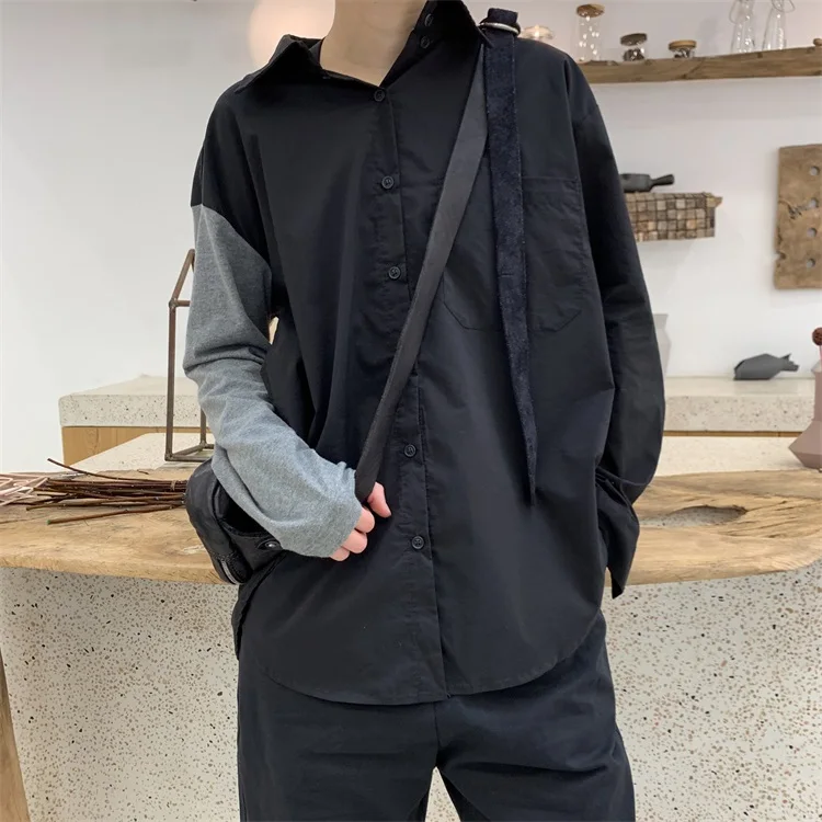 

Коллекция 2019 года, дизайнерская рубашка в стиле пэчворк, подиумная модная мужская одежда M-5XL! Мужские рубашки больших размеров