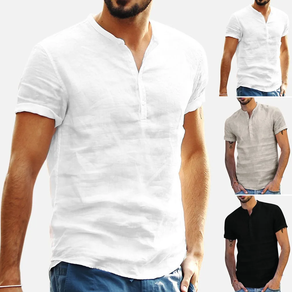Hot Summer Fashion Plus Size T Shirt Men 2019 Cotton Linen Short Sleeve Retro Hip Hop Casual Clothing Funny Shirts | Мужская одежда