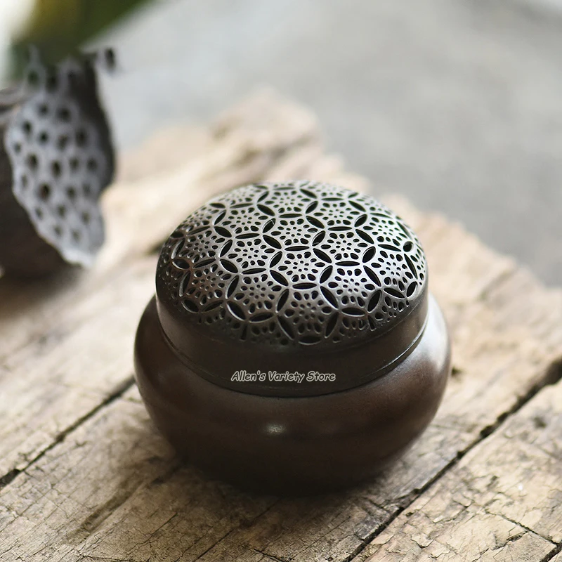 Милый античный Мини кувшин из чистого металла латуни меди катушки курильница