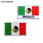 3d вышивка с национальным мексиканским флагом, нашивки с вышивкой, Военная Ткань, мексиканская наклейка, швейная аппликация