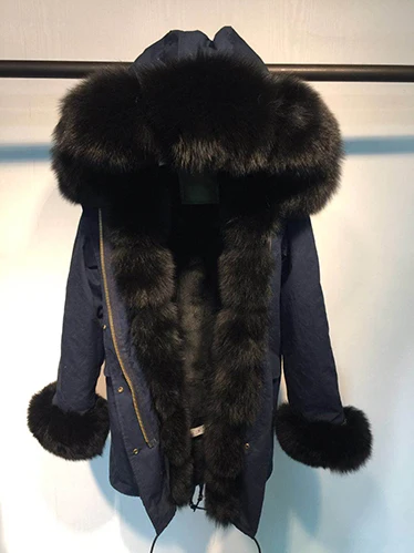 New as photo Теплая куртка с капюшоном из натурального меха рекс с капюшоном из натурального меха куртка из натуральной лисы - Цвет: New as photo