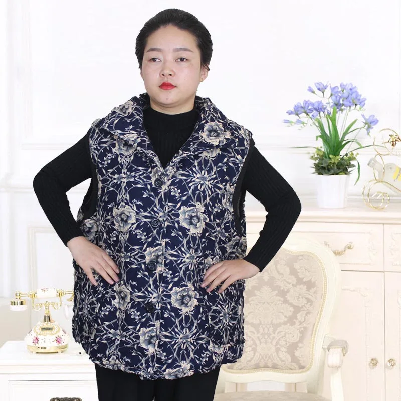 Плюс размер 2018 осень и зима новый свободный большой жилет для мамы среднего