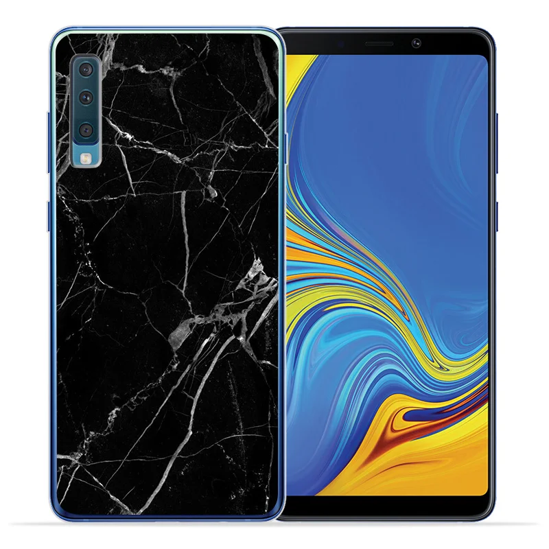 Роскошные мраморные буквы для samsung Galaxy A9 A8 A7 A6 A5 A3 чехол для телефона Etui Capinha funda шаблон capa - Цвет: 0270
