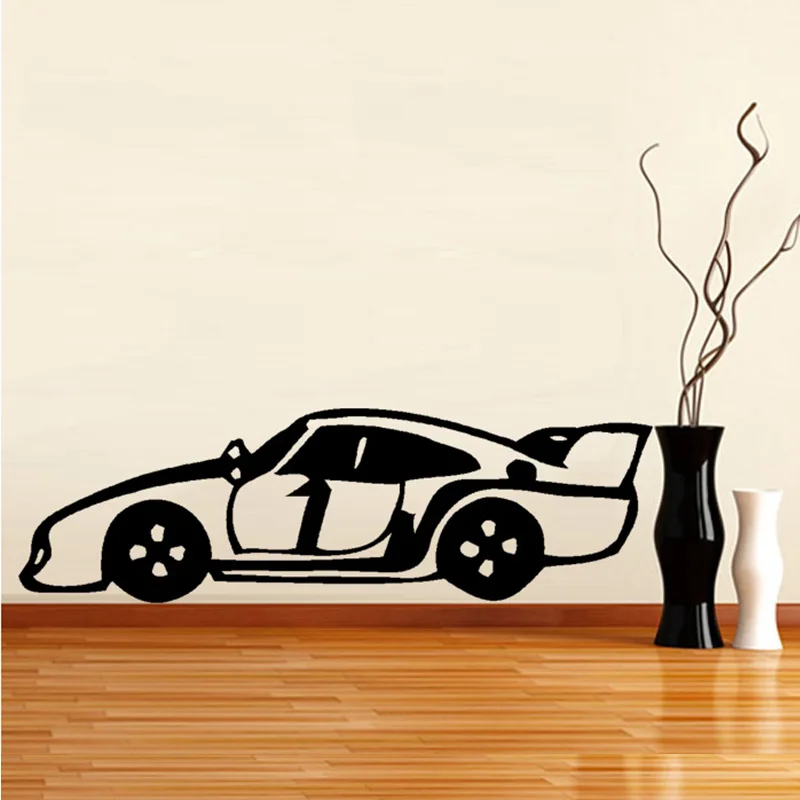 

Cool Sports Car Wall Stickers Boys Bedroom Wall Decor Vinyl Removable Wall Decals For Children