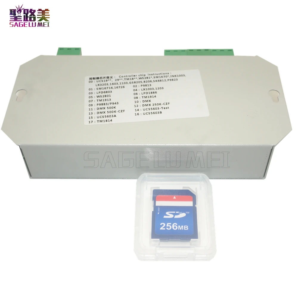 DC5V-24V K-1000C контроллер(T-1000S обновлен) WS2812B, WS2811, APA102, SK6812, 2801 светодиодный 2048 пикселей программный контроллер