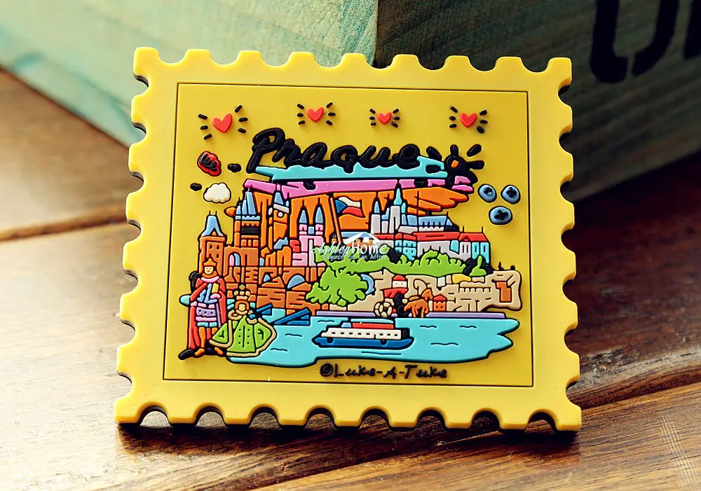 Чешская Прага туристический сувенир резиновая фотография|decorative fridge magnets|fridge