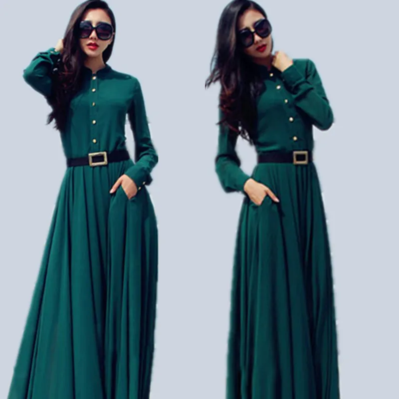 Женщины с длинным летнее платье Chiffion Vestidos Longos макси ну вечеринку платья Большой