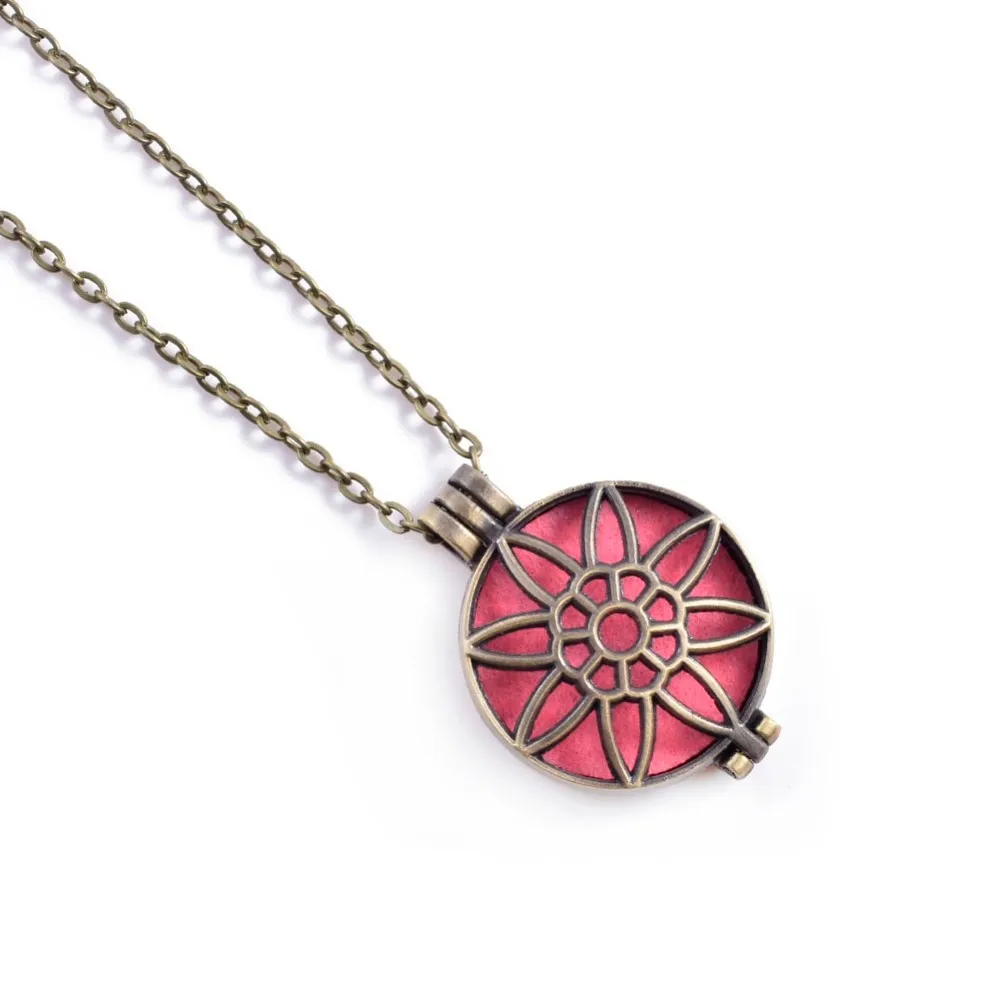 Медальон Подсолнух может открыть прокол Филигрань античная бронза эфирное масло