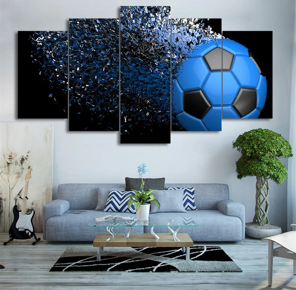 5Piece Wall Pictures Clouds Sea Waves Painting Canvas Prints Poster Quadro Decor Landscap On The | Дом и сад