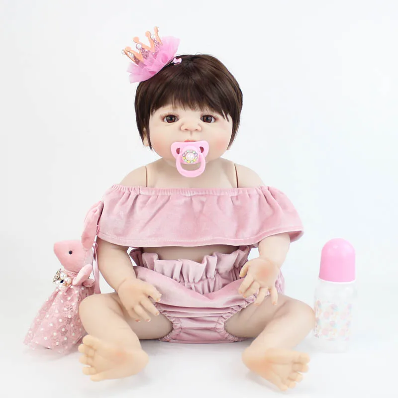 BZDOLL, 55 см, силиконовая виниловая кукла для новорожденного, кукла для новорожденного, принцесса, светлые дети, Bebe, детская игрушка для купания, подарок на день рождения для девочки
