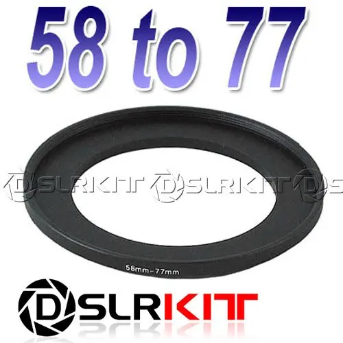 

58mm-77mm 58-77 mm 58 to 77 Step Up Ring Filter Adapter