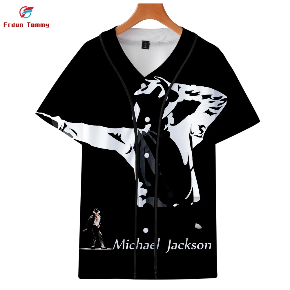 Новинка 2019 Майкл Джексон 3D одежда Повседневная крутая Бейсбольная Футболка для