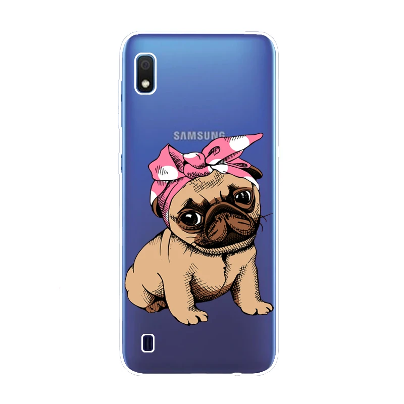 Мягкий чехол для Samsung Galaxy A10 Цветной силиконовый телефона Защитные чехлы крышки