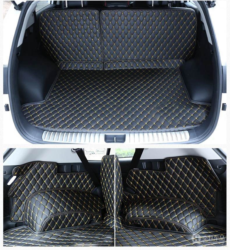 

fiber leather car trunk mat for kia sportage 2016 2017 2018 2019 2020 QL car accessories