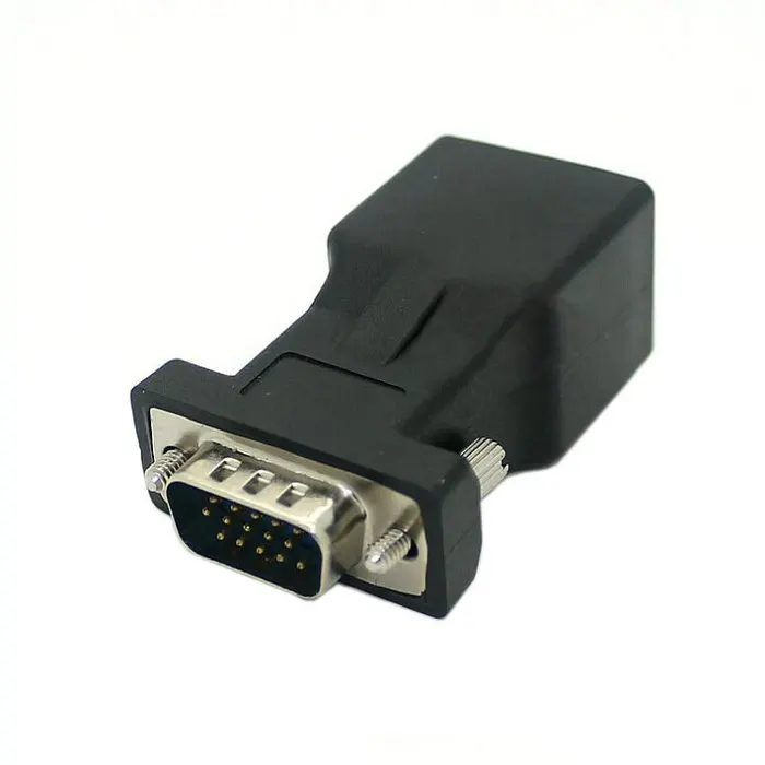 Расширитель VGA RGB HDB 15pin штекер к локальной сети CAT5 CAT6 RJ45 сетевой кабель Женский