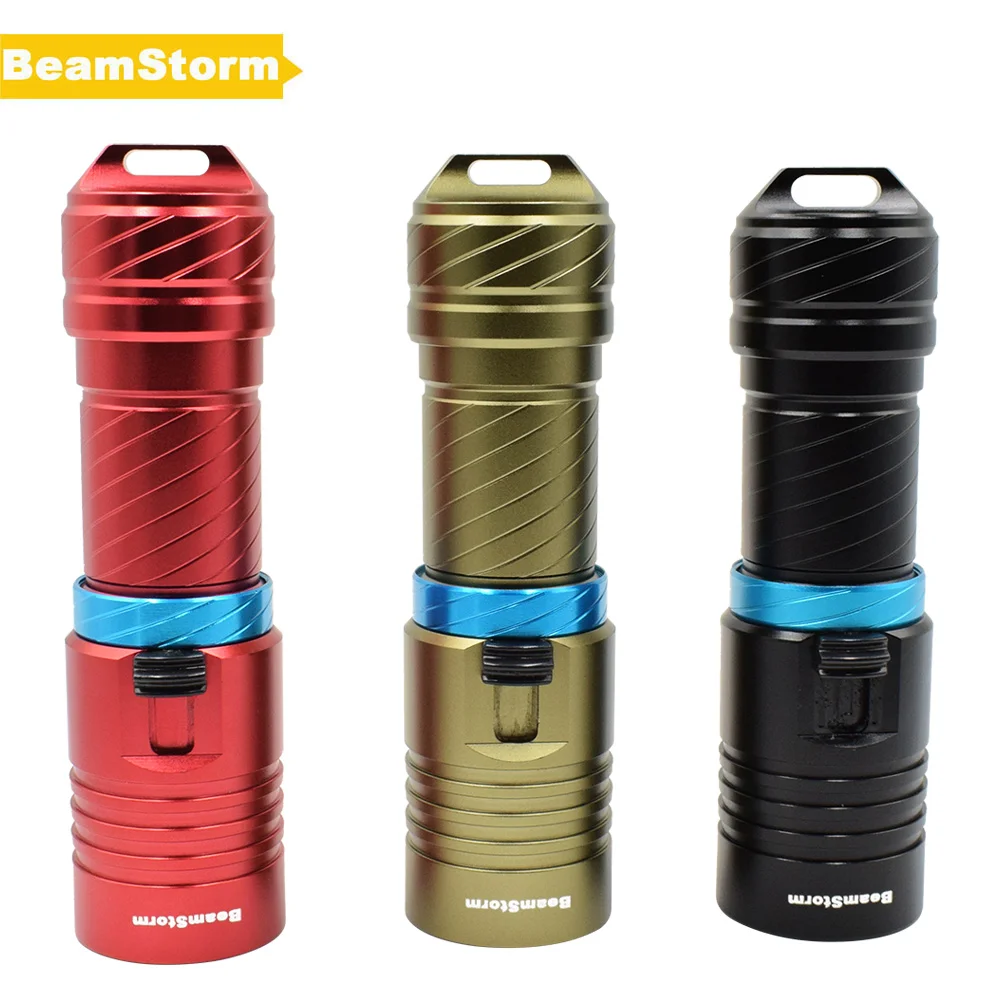 Beamstorm dv45 Водонепроницаемый 50 м Плавная затемнения Дайвинг светодиодный фонарик