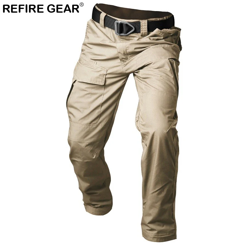 Refire gear Rip-Stop хлопковые водонепроницаемые уличные брюки мужские камуфляжные походные брюки мужские брюки с несколькими карманами для альпинизма