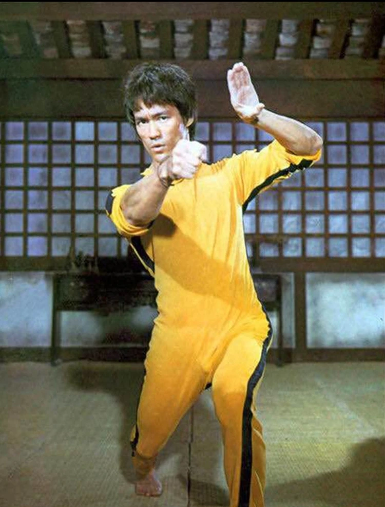 Бесплатная доставка Jeet Kune Do Игра смерти Костюм Брюс Ли классический желтый кунг