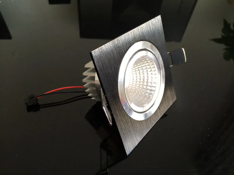 Квадратный корпус 10 Вт CREE COB с регулируемой яркостью утопленный потолочный