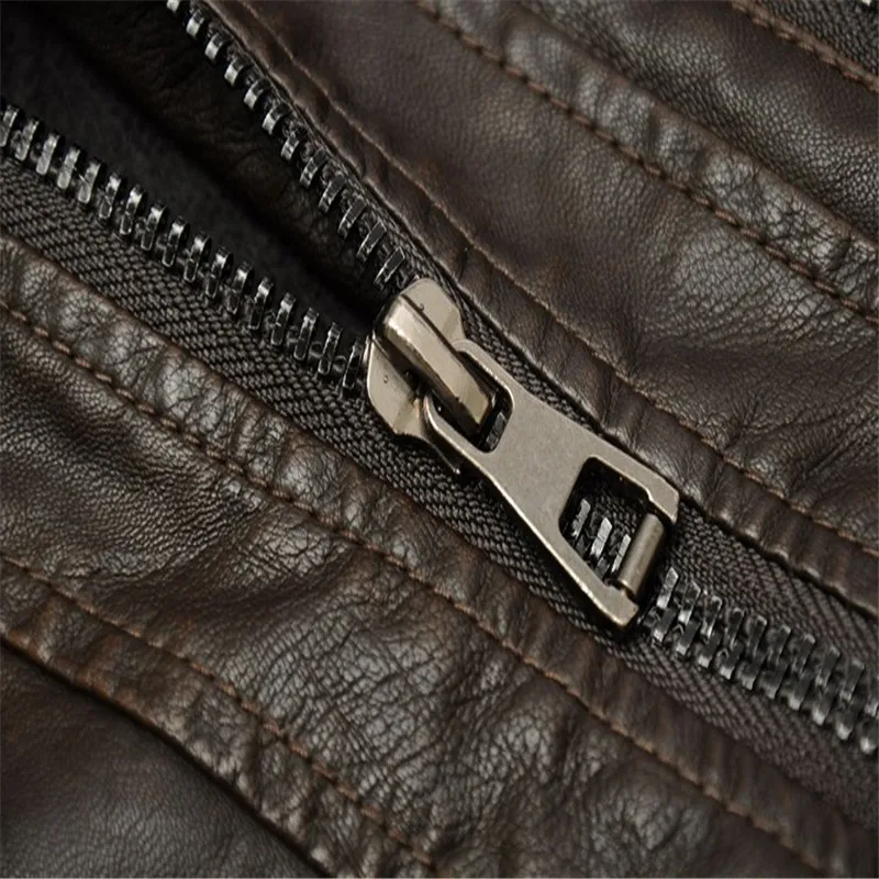 

Winter Men's Leather Jackets Casual Men Vintage Motorcycle PU Faux Jacket Male Moto Velvet Thick Coats Brand Clothing