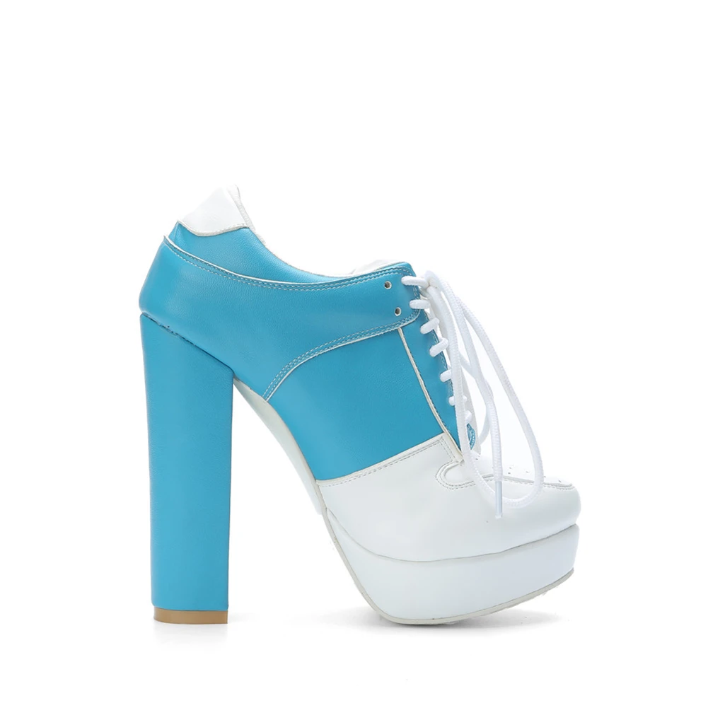 

SARAIRIS Big Size 36-40 New Fashion Square High Heels Shoes shoelace Platform Shoes Woman Casual Party Spring Autumn Pumps