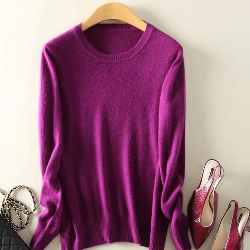 sweaters women sweater Fashion Autumn Cashmere Wool Kint Sweater Solid Slim Sexy Pullovers Coat Female Blouse Knit WA646 | Женская