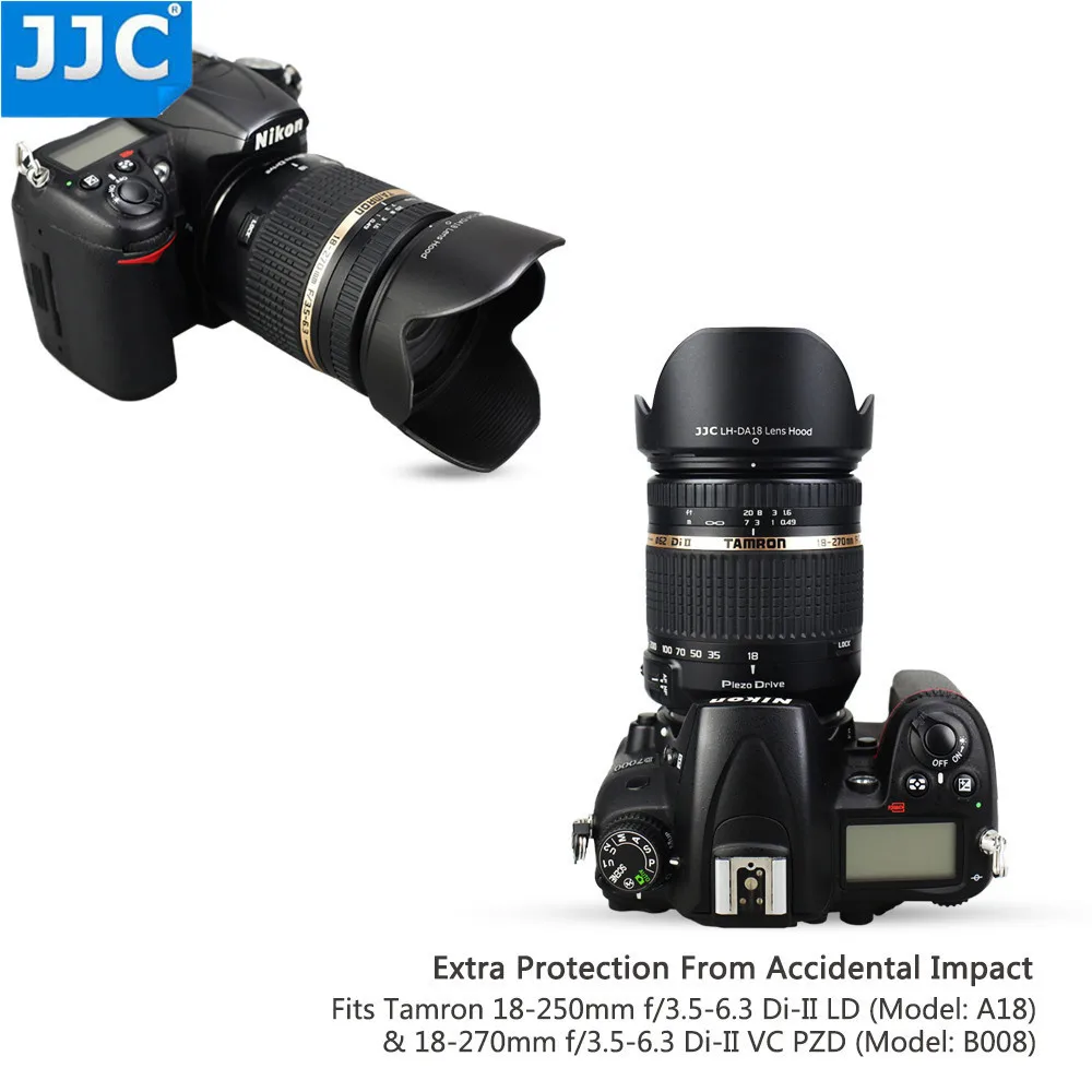 Бленда JJC для объектива Tamron 18 250 мм f/3 5 6 3 Di II LD 270 VC PZD (модель A18 B008) заменяет TAMRON