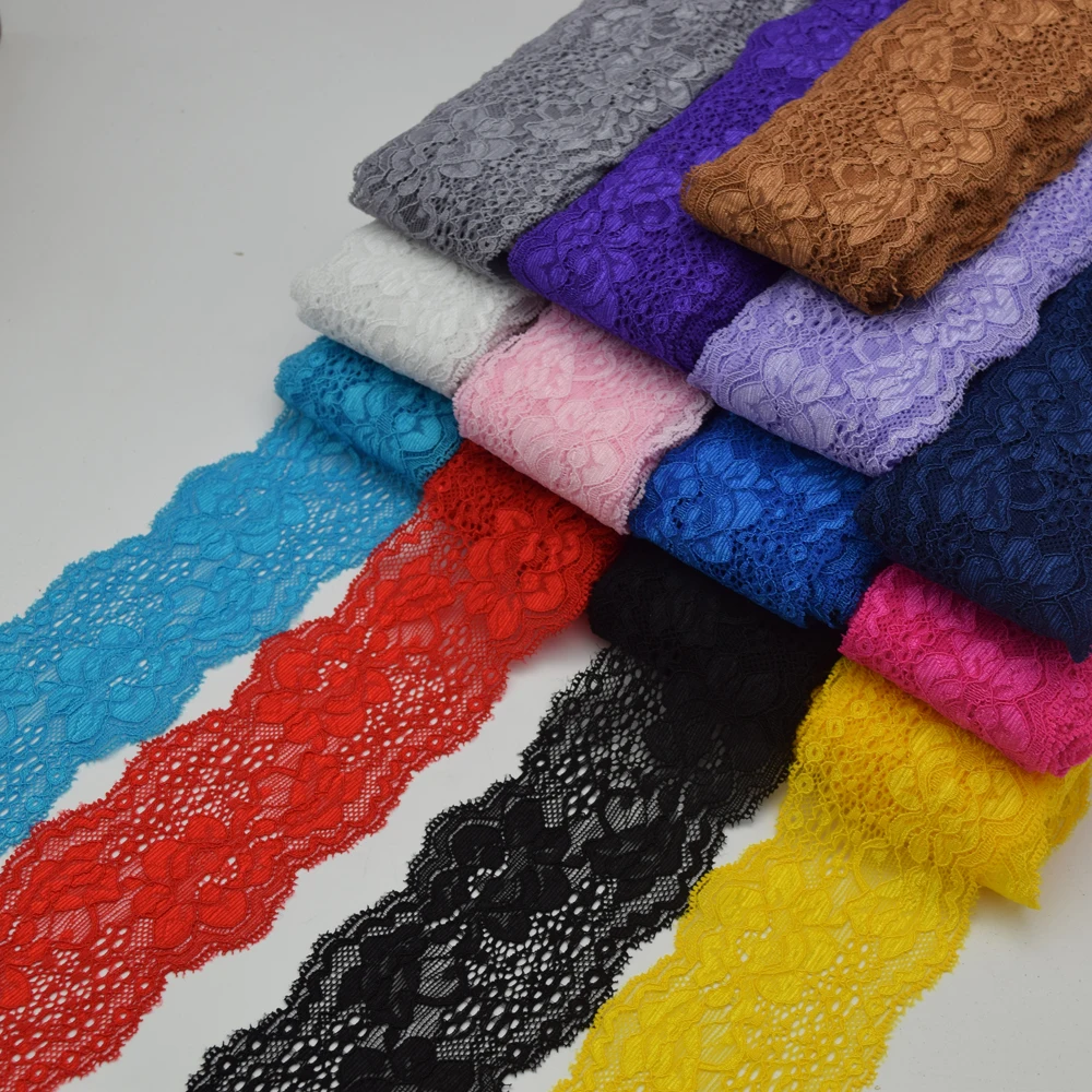 Эластичная кружевная бейка ширина 2 3 дюйма 10 ярдов | Дом и сад