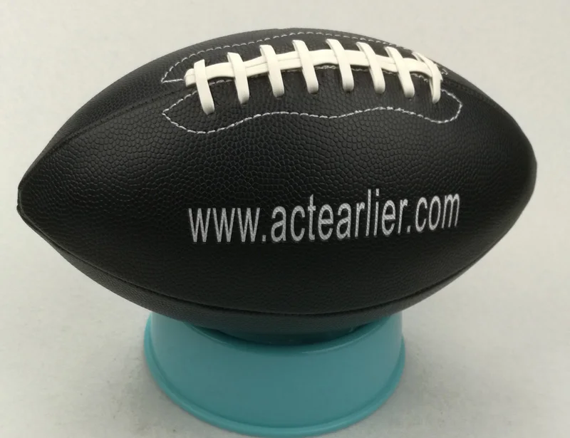 Для регби спортивных официальных размеров 6 черный цвет американский футбол мяч