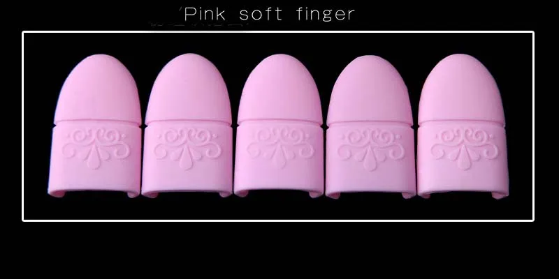 Pink Новинка 10 шт. средство для снятия УФ гель-лака обертывание силиконовый пластик Замачивание колпачок зажим для маникюра очищающий лак инструмент для дизайна ногтей многоразовый палец - Цвет: Pink