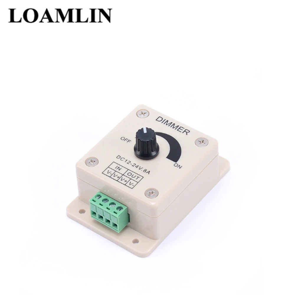 

LED Light With Dimmer LED Voltage Regulator DC12V-24V 8A Brightness Controller