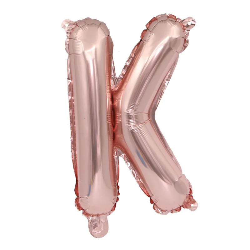 Розовое золото алфавит фотофольга воздушный шар свадебные принадлежности