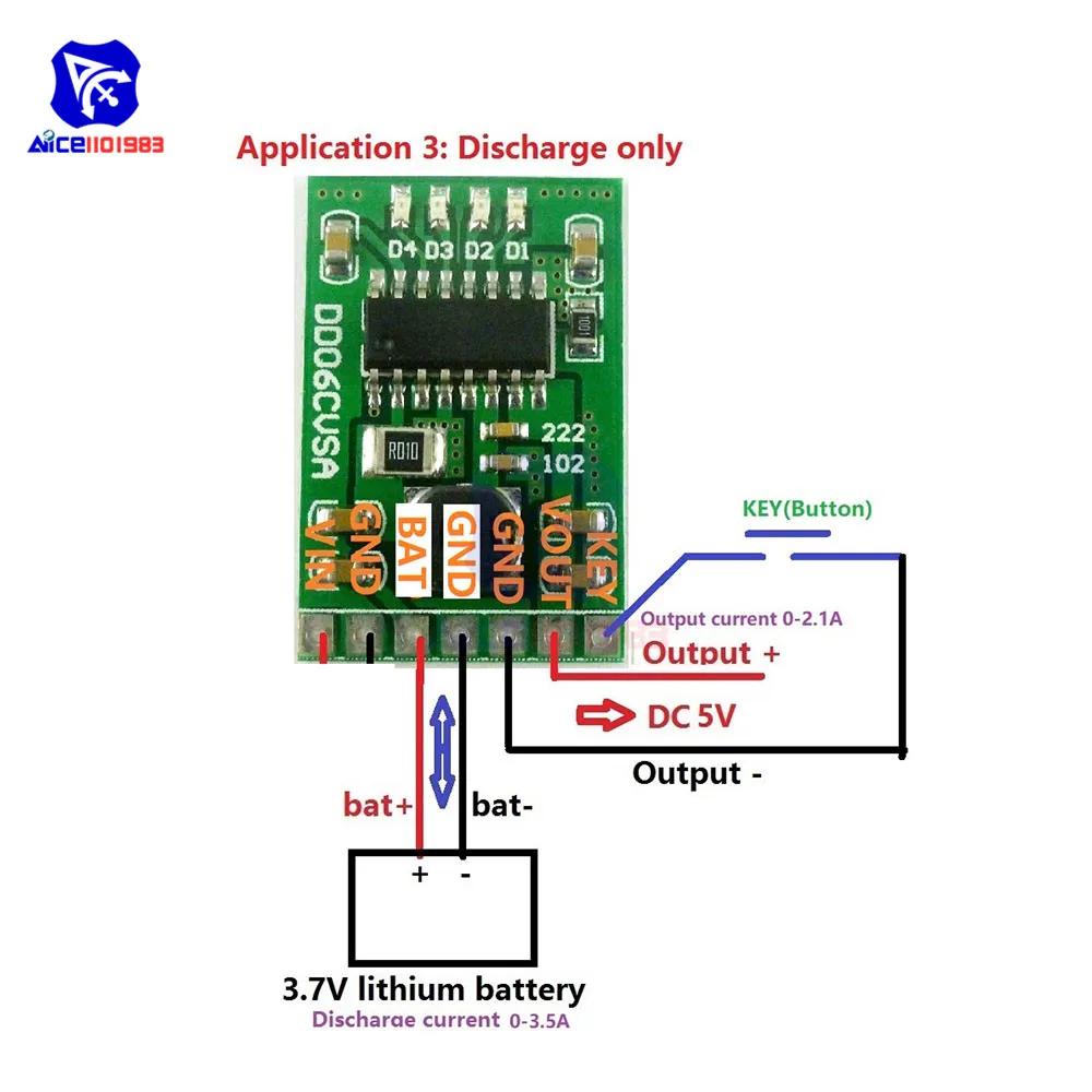 Diymore DC 5 В 2.1A 3,7 в 18650 литий-ионная литиевая батарея зарядная плата зарядка разрядка батареи Защитный индикатор модуль