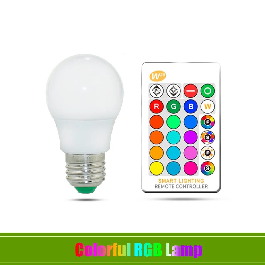 

E27 5050SMD RGB Led Bulb 5W 10W 15W 16 Colors Led Light Bulb RGB RGBW RGBWW E27 Led Lamp With IR Remote Control+Memory Function