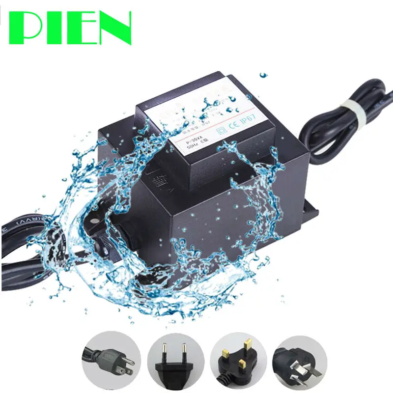 Светодиодный трансформатор напряжения переменного тока 12 В водонепроницаемый