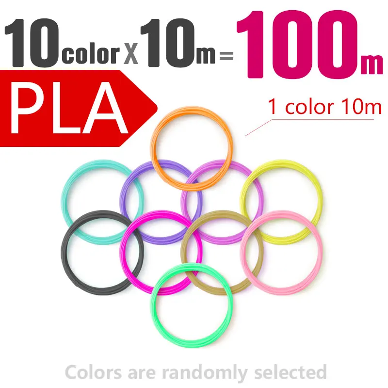 Only 100m filament Myriwell 3d ручки+ 20*10 м ABS нити, 3 d ручка Смарт 3d печатная Ручка лучший подарок для детей, 3d Ручка для печати 3d модель, 1,75 мм pla - Цвет: Only 100m filament