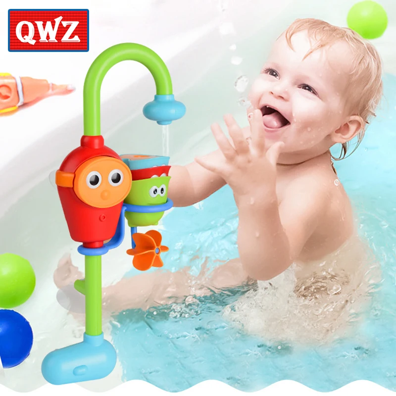 QWZ, новинка, на присоске, орбиты, трек, игрушки для ванной, детские игрушки для ванной, водные игры, игрушки для душа, бассейн, водопад, игрушки