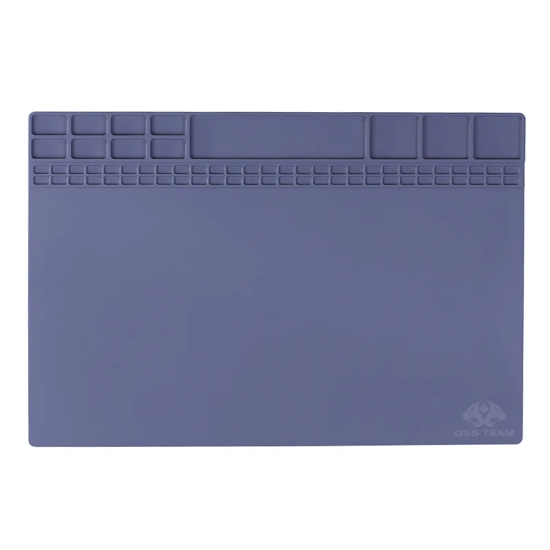 Grey 40x30 см большой магнитный силиконовый Настольный коврик для мышки для теплового пистолета BGA паяльник рабочая станция Электроника инструмент для ремонта мобильных телефонов - Цвет: Grey