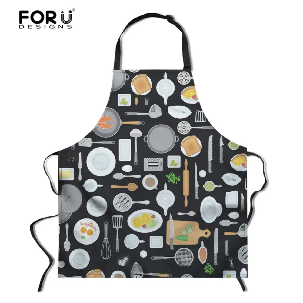 FORUDESIGNS/водонепроницаемый маслостойкий фартук для женщин шеф-повара Регулируемый