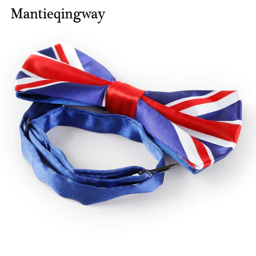 Нежный мужской галстук-бабочка бренд красный синий флаг США Великобритания