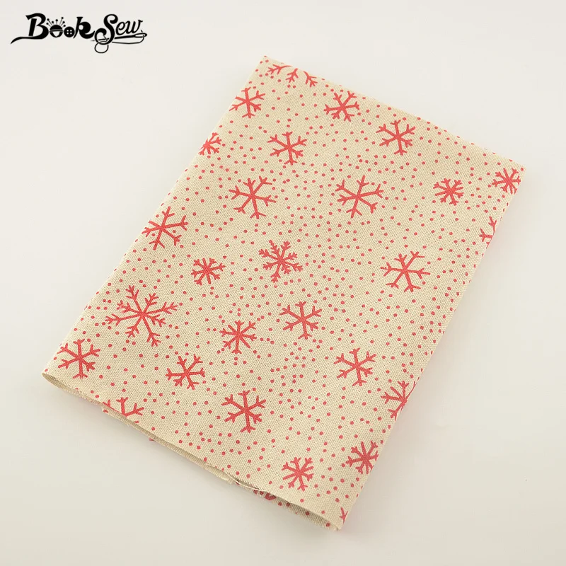 Домашний текстиль booksew хлопковая льняная ткань снежный цветок стиль швейный