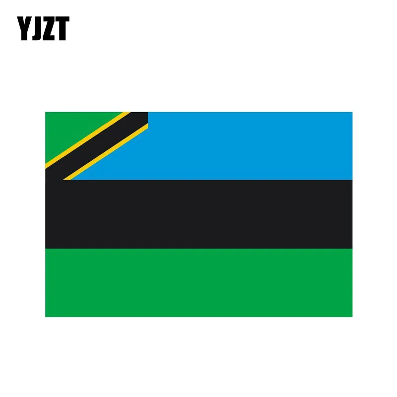 YJZT 14CM*9.2CM Creative Funny Flag ZANZIBAR Decal Reflective Car Sticker 6-0532 | Автомобили и мотоциклы