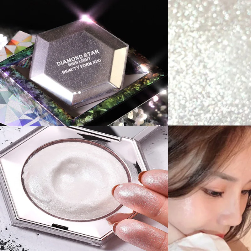 Beauty makeup blogger Рекомендуемая Алмазная зеркальная пудра пюре видное ношение яркий уход основные
