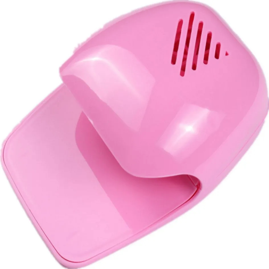 

PINK Hand Finger Toe Tip Nail Art Polish Dryer Blower Portable Manicure Tool