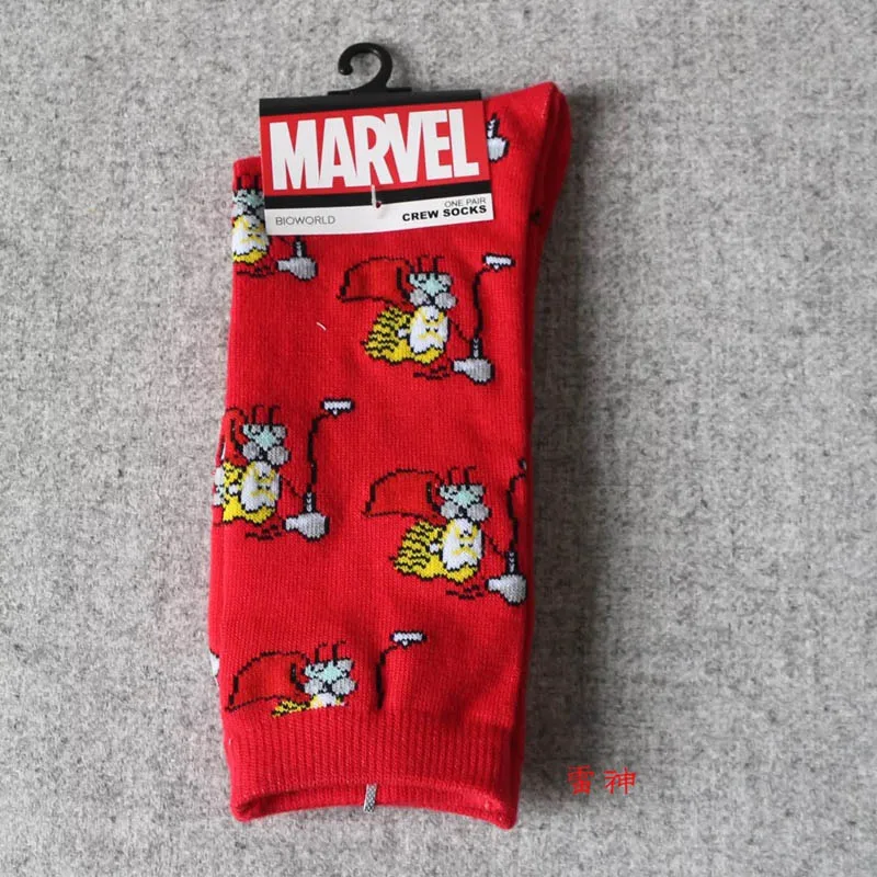 8 Герой комиксов Marvel General/носки с Бэтменом из мультфильма «Железный человек», «Капитан Америка», теплые Нескользящие Повседневные носки до колена с вышитым рисунком - Цвет: 8