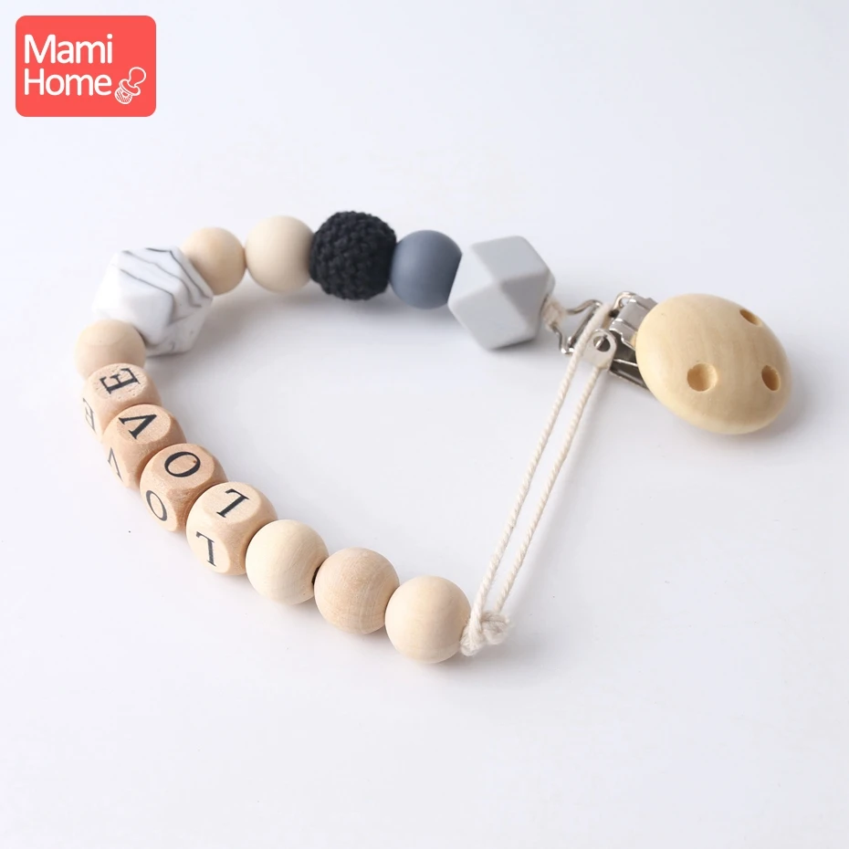 Mamihome 10 шт. деревянная пустышка клипсы Еда Класс материалы DIY соски с цепочкой для