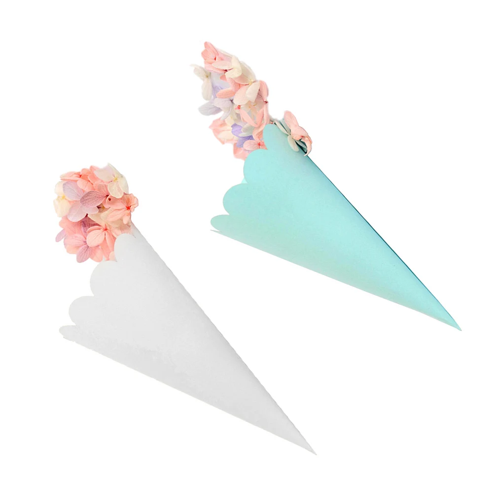 Свадебные конусы конфетти лепестки конфет волнистые кружевные вечерние